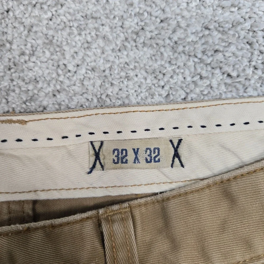Polo Ralph Lauren‎ 867 Classic 5 Pocket tan Pants Distressed vintage Men's 32x32